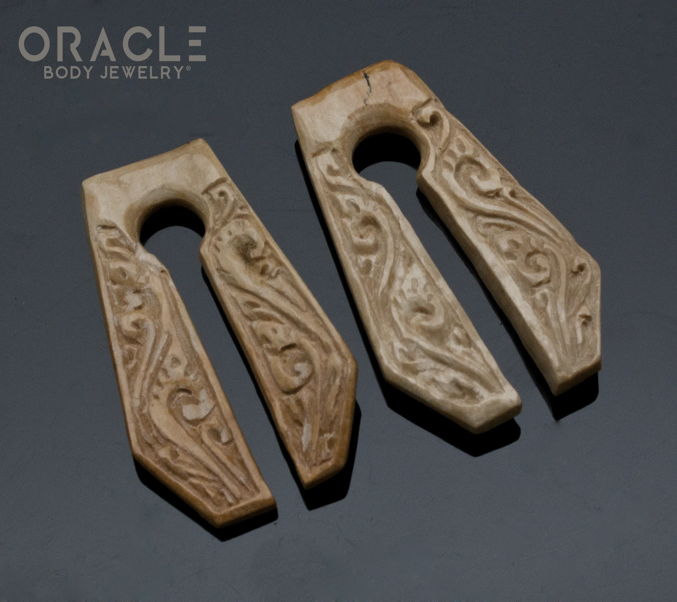 00g (9.5mm) Fossilized Mammoth Ivory Carved Coffin Weights - Image 2