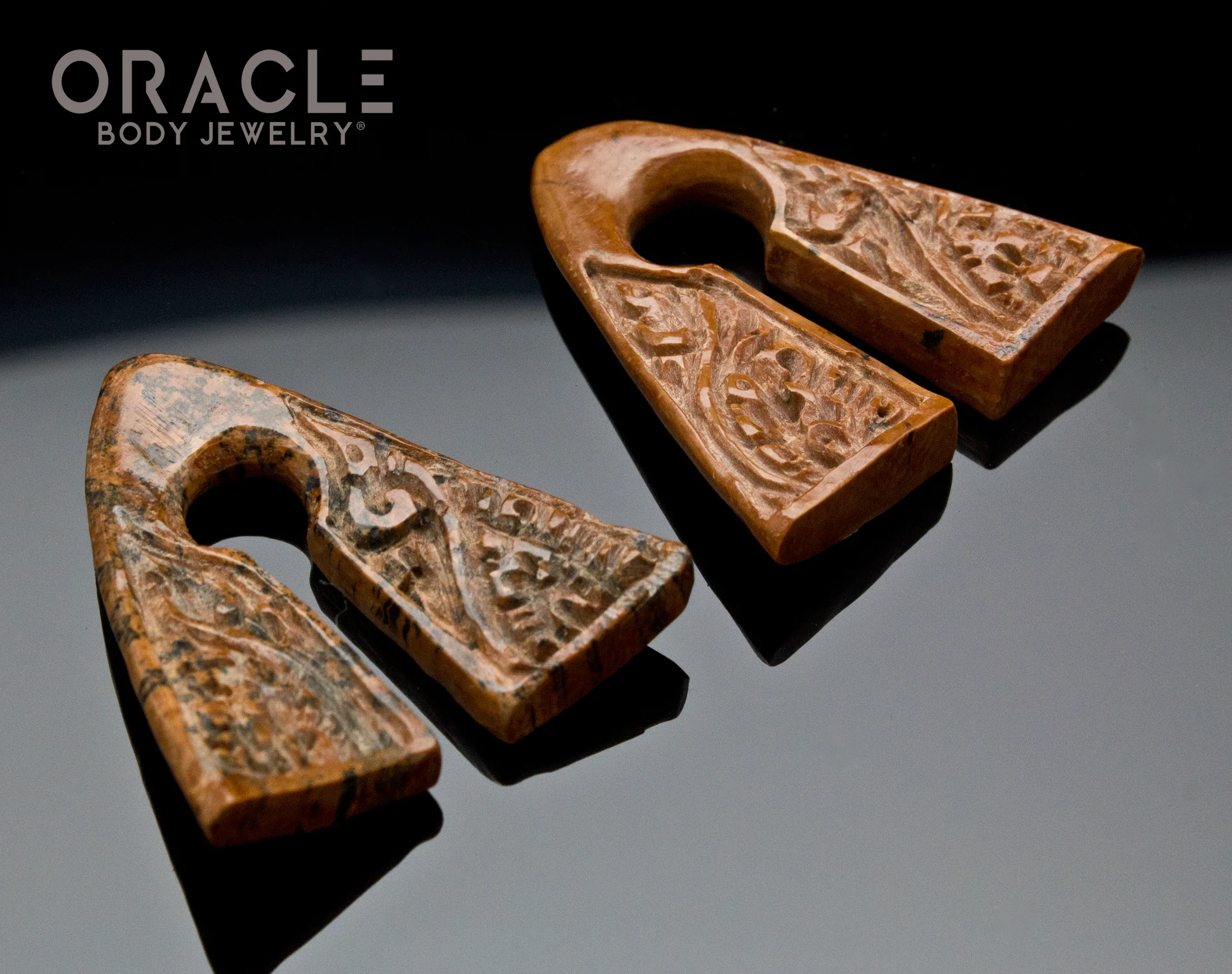 00g (9.5mm) Fossilized Mammoth Ivory Carved Pyramid Weights - Image 2