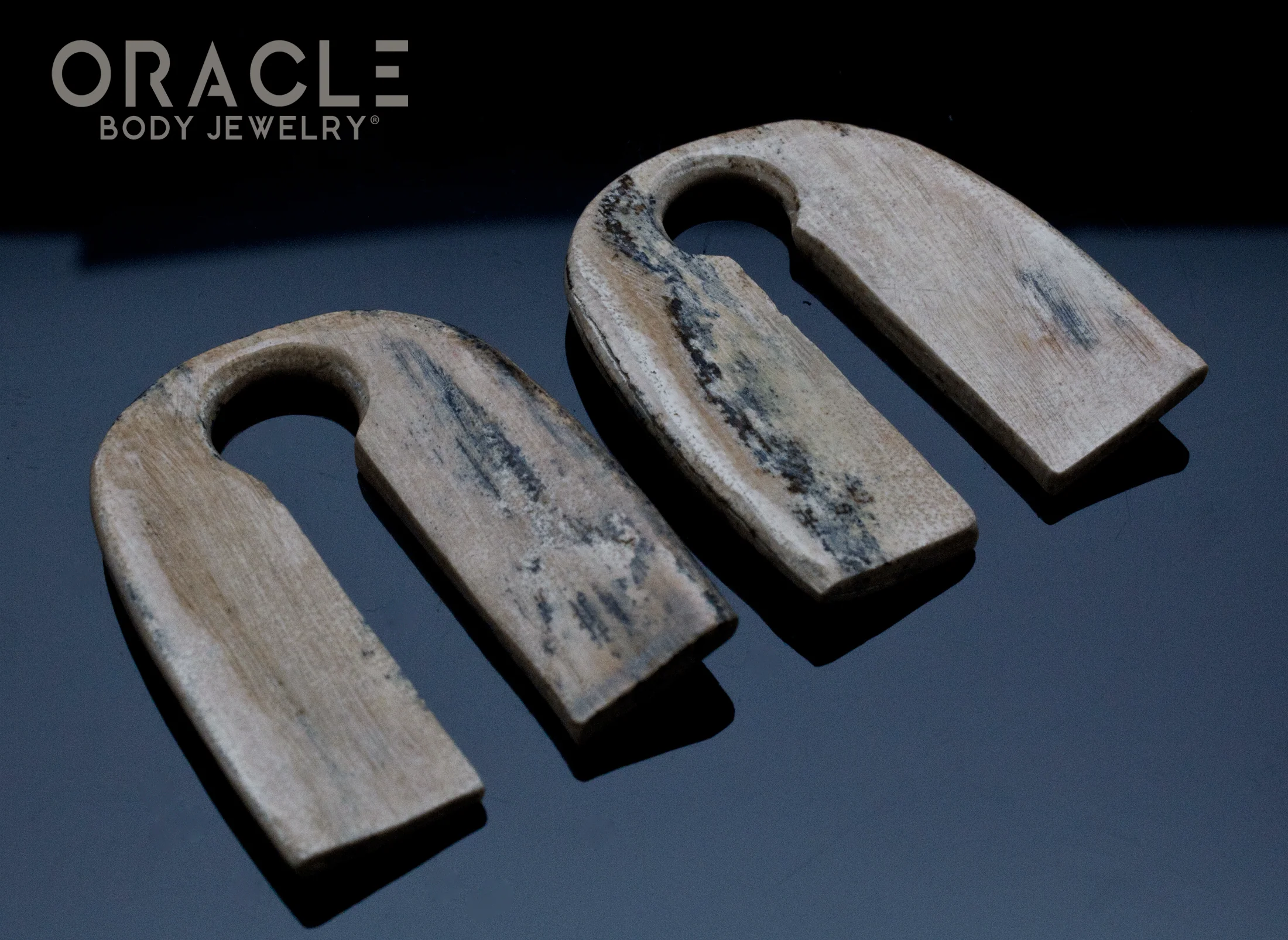 00g (9.5mmm) Fossilized Mammoth Ivory Carved Naga Style Hangers - Image 2