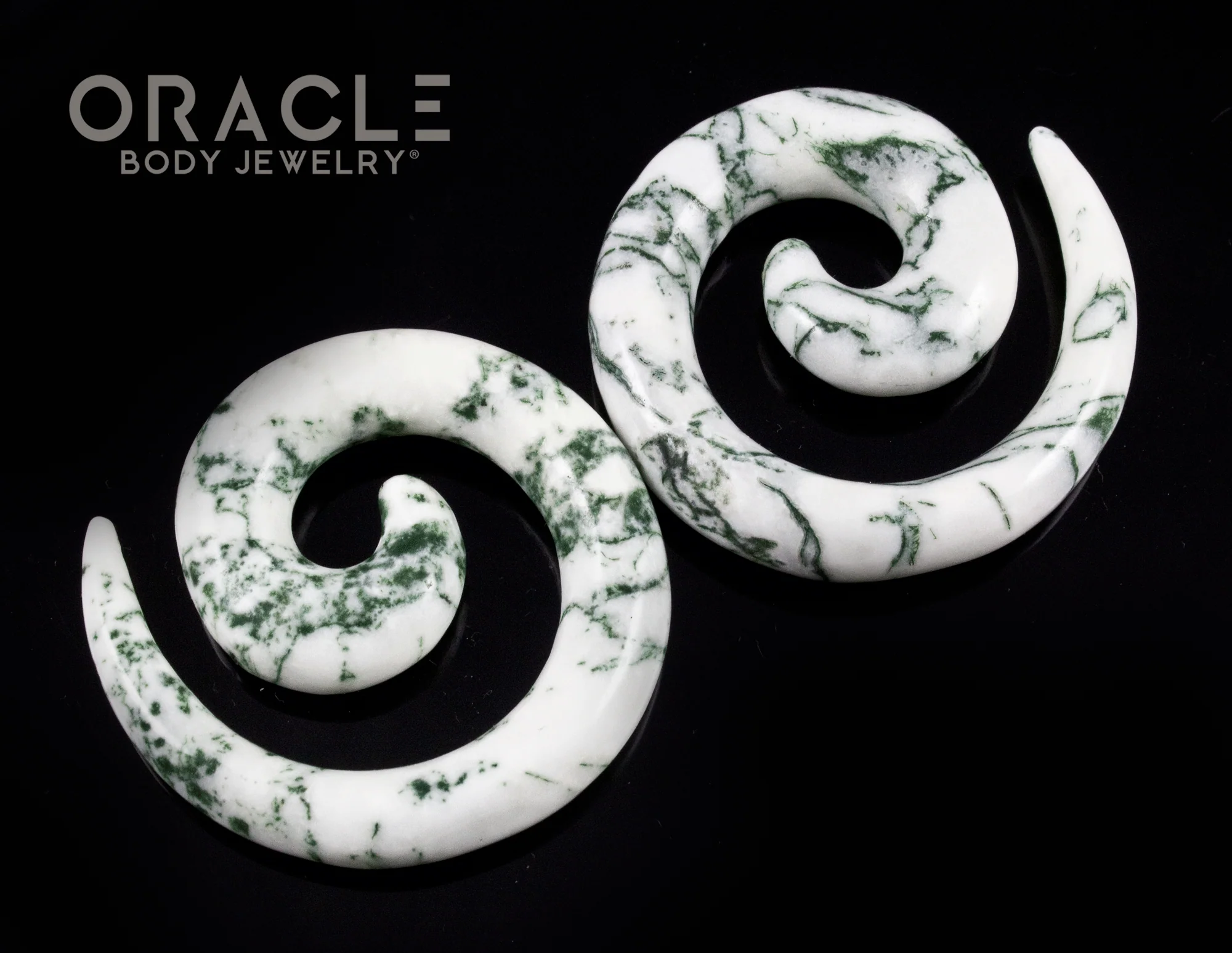 00g Green Tree Agate Spirals - Image 3