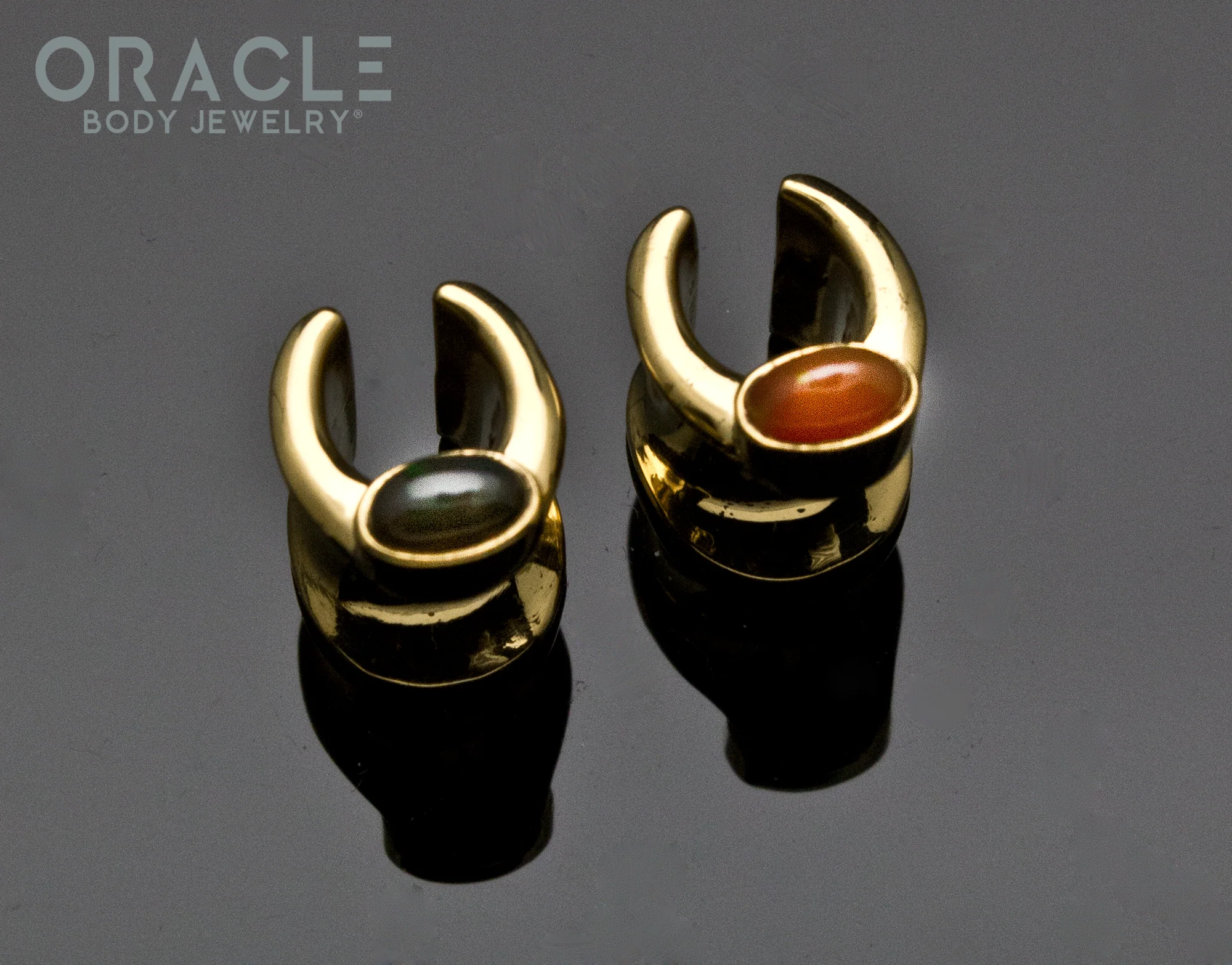 0g (8mm) Brass Saddles with Ethiopian Opals - Image 2