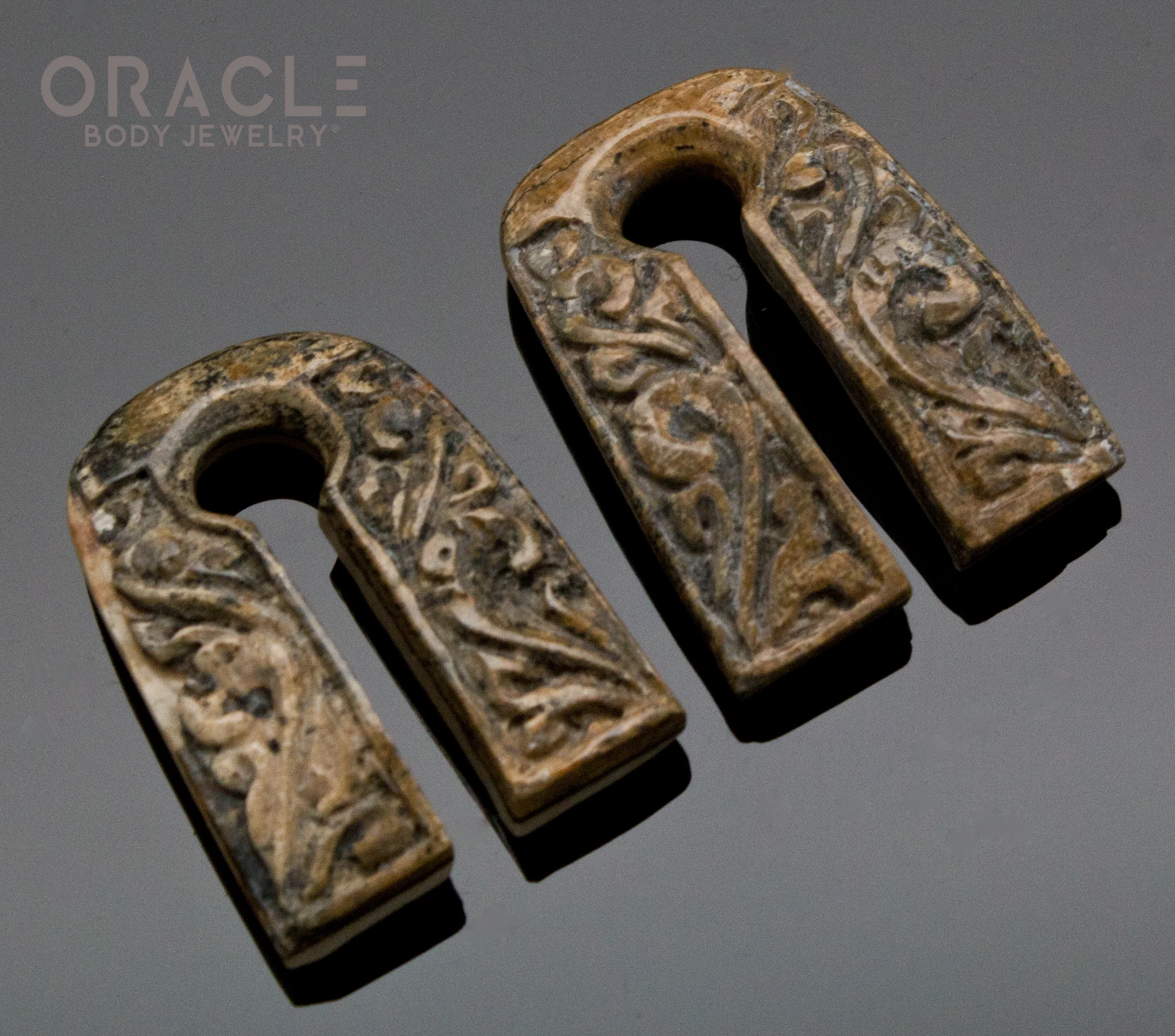 0g (8mm) Fossilized Mammoth Ivory Mini Carved Naga Hangers - Image 2
