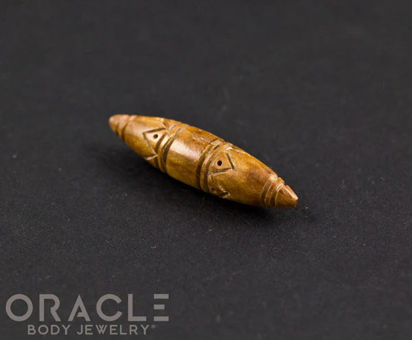 0g Fossilized Mammoth Ivory Carved Septum Tusk - Image 3