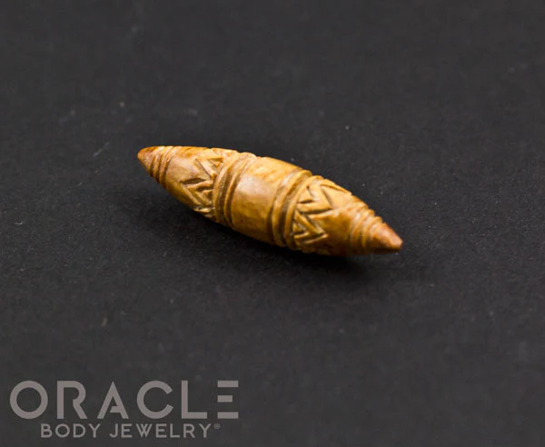 0g Fossilized Mammoth Ivory Carved Septum Tusk - Image 3