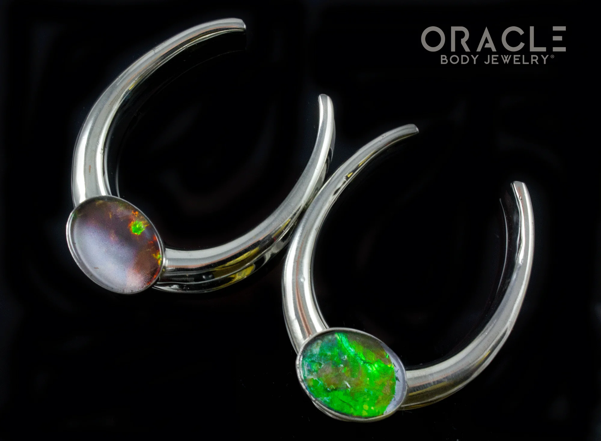 1-1/2" (38mm) White Brass Saddles with Ammonites - Image 2