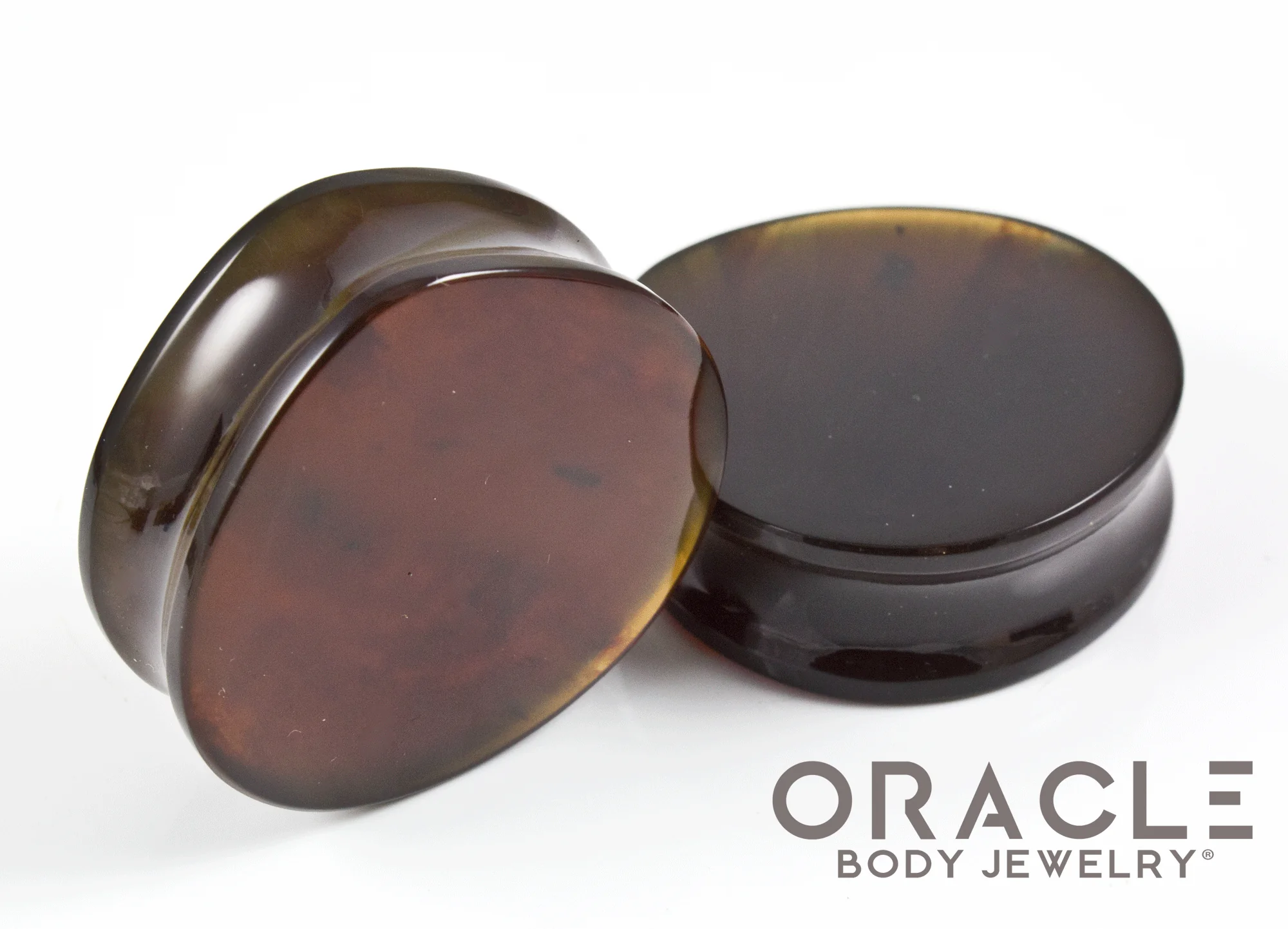 1-1/2" Amber Teardrop Plugs - Image 2