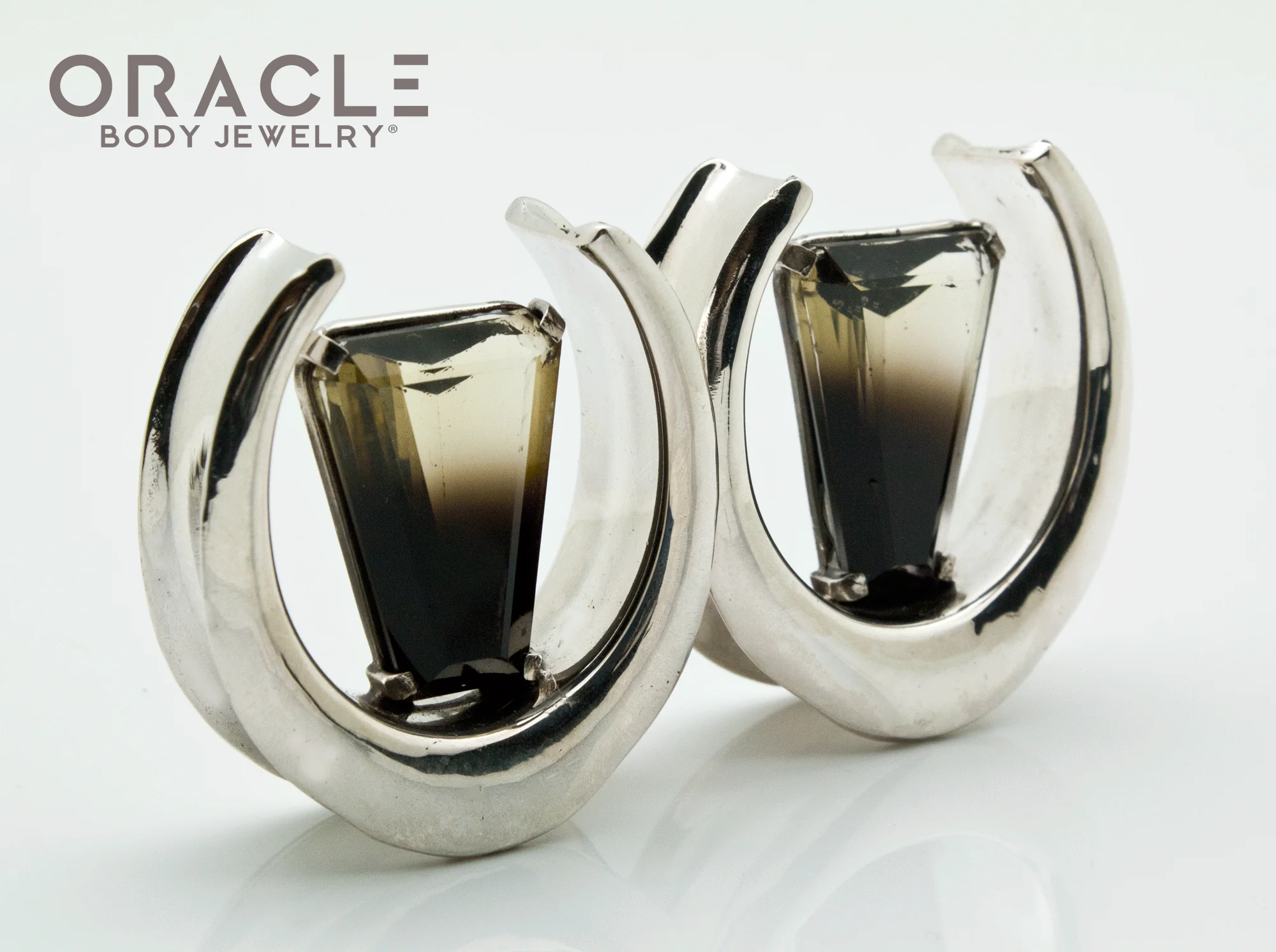 1-1/4" (32mm) Silver Saddles with Bi-Color Quartz - Image 2