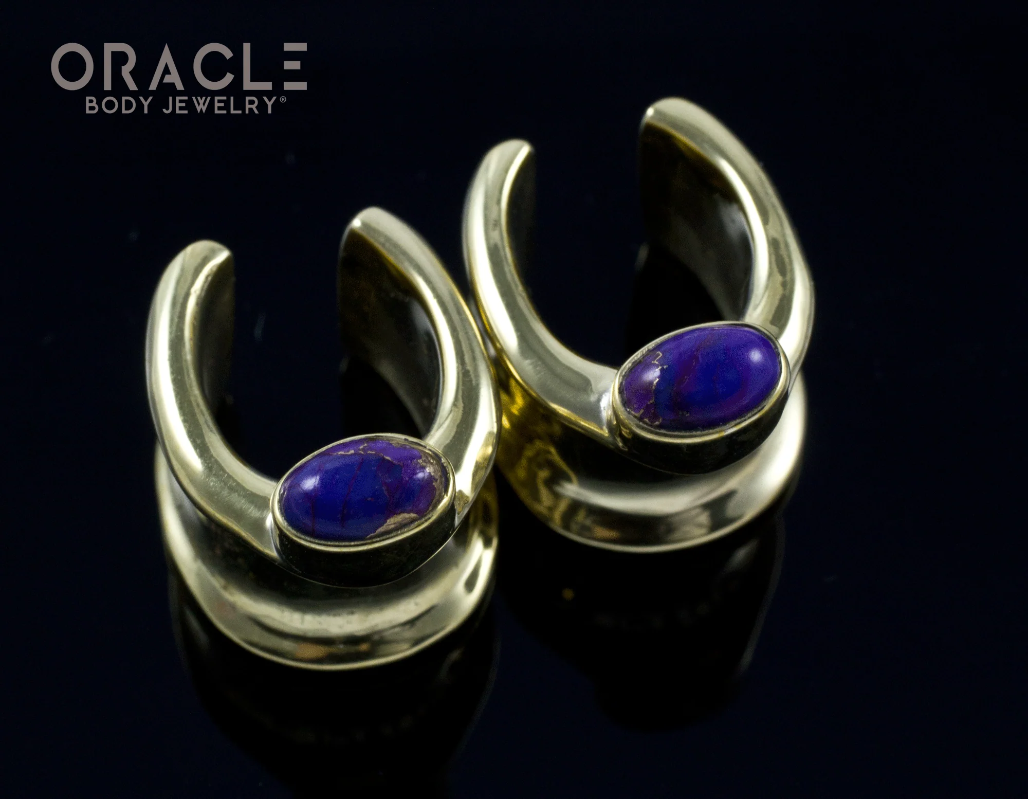1/2" (12.5mm) Brass Saddles with Copper Purple Turquoise - Image 2