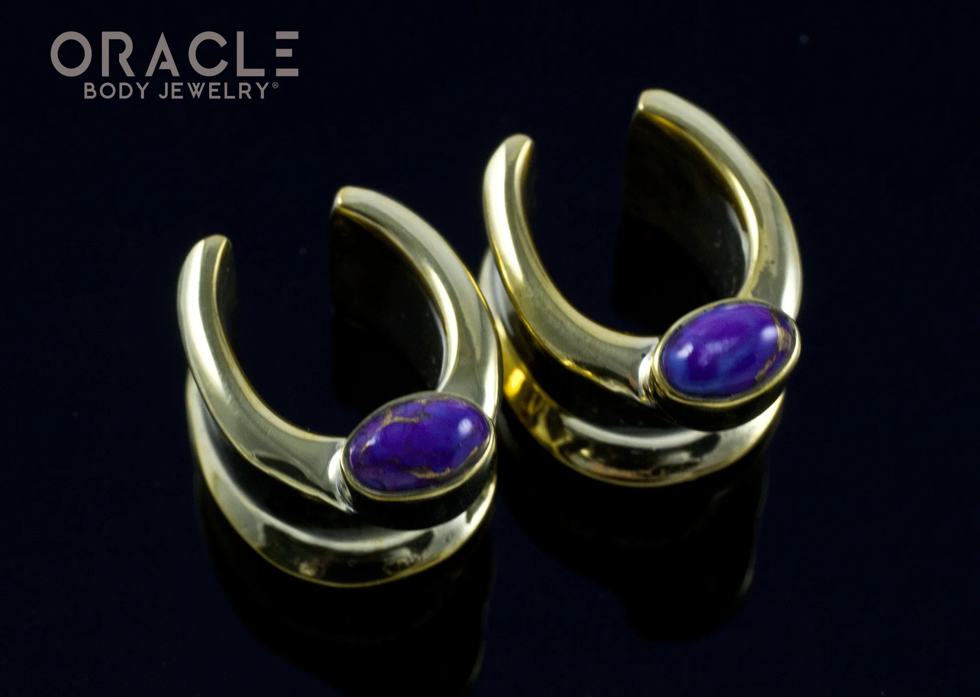 1/2" (12.5mm) Brass Saddles with Copper Purple Turquoise - Image 2