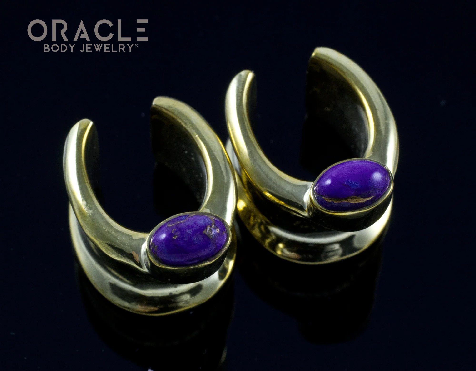 1/2" (12.5mm) Brass Saddles with Copper Purple Turquoise - Image 2