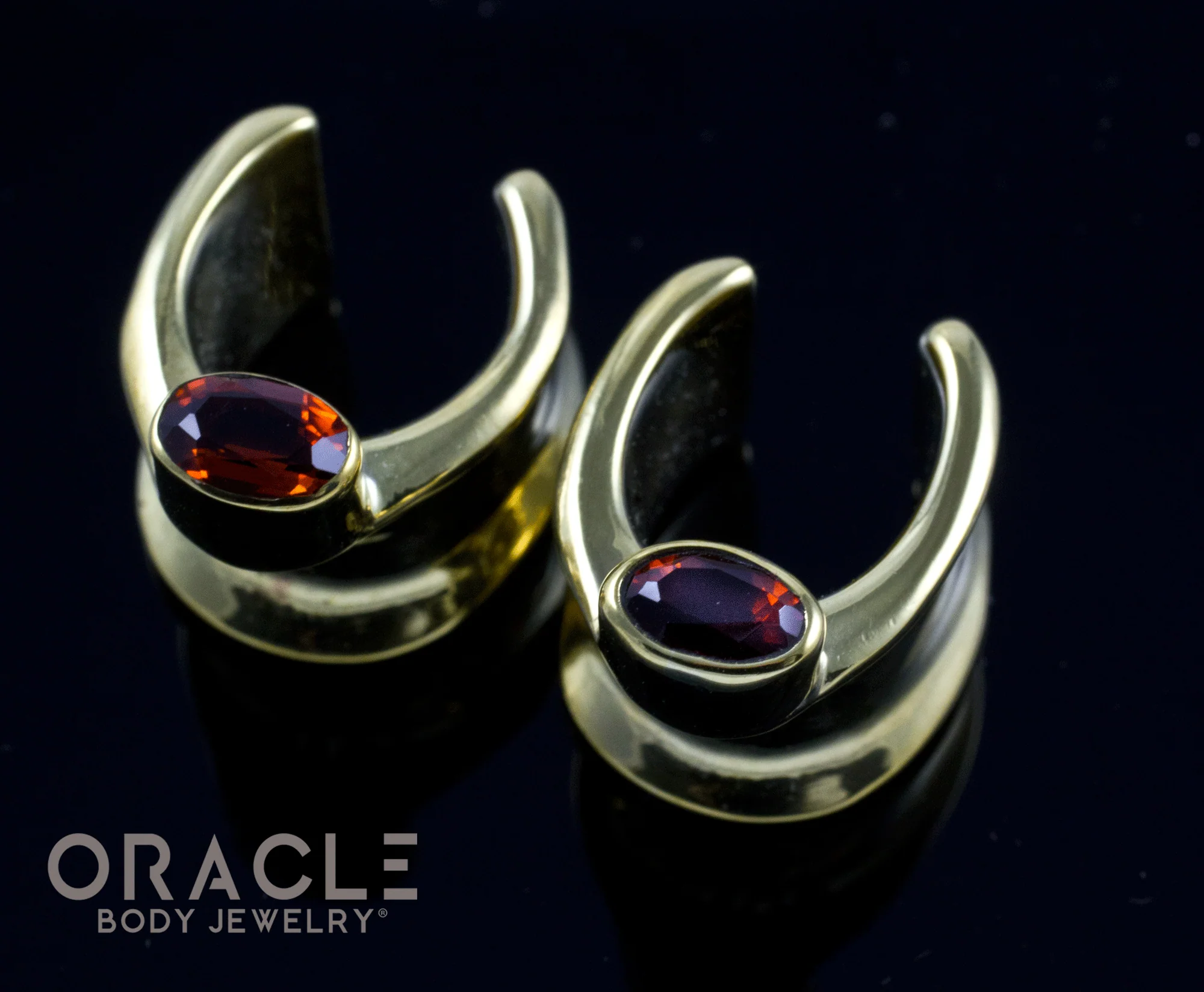 1/2" (12.5mm) Brass Saddles with Faceted Citrine - Image 2