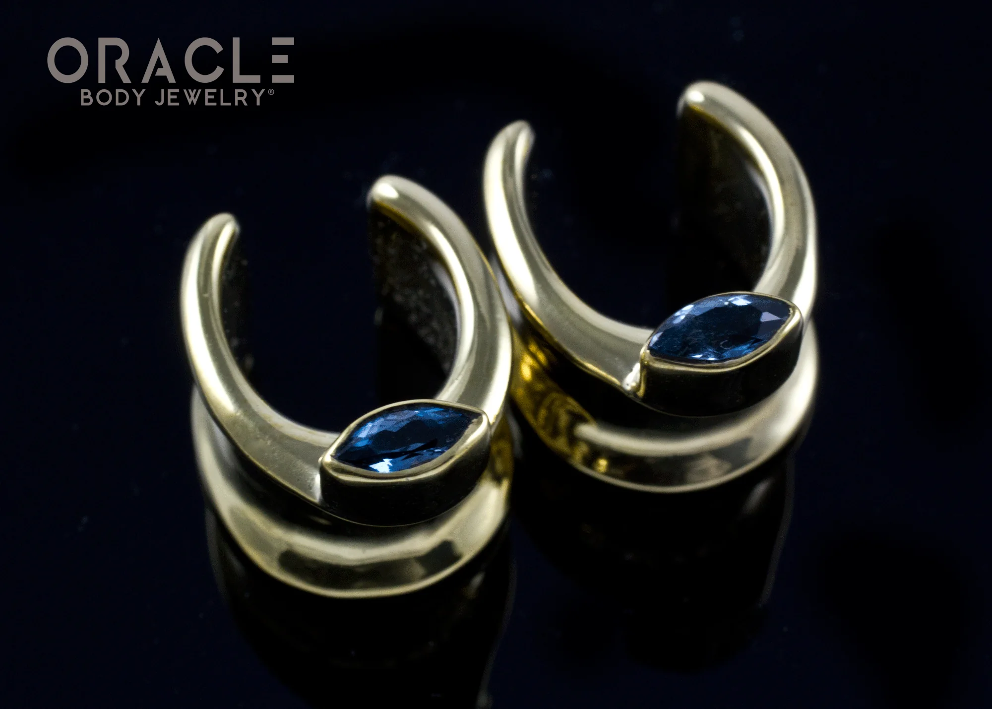1/2" (12.5mm) Brass Saddles with Swiss Topaz - Image 2