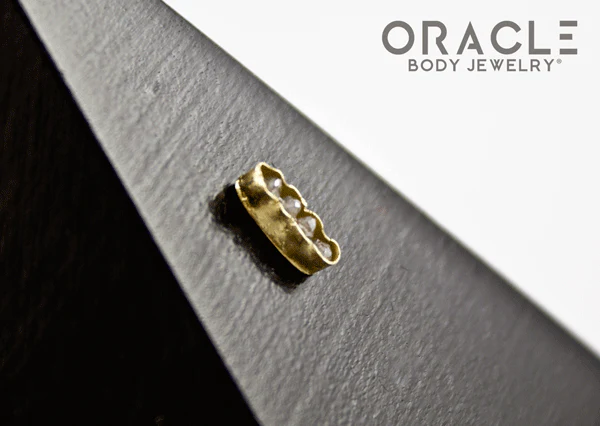 14k Channel Set Diamond Threadless Gold End - Image 3
