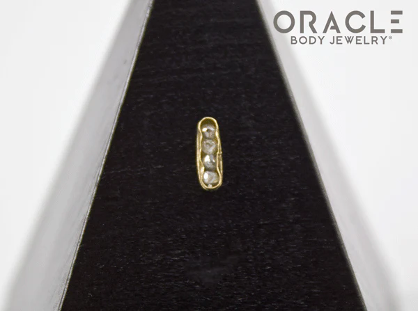 14k Channel Set Diamond Threadless Gold End - Image 4