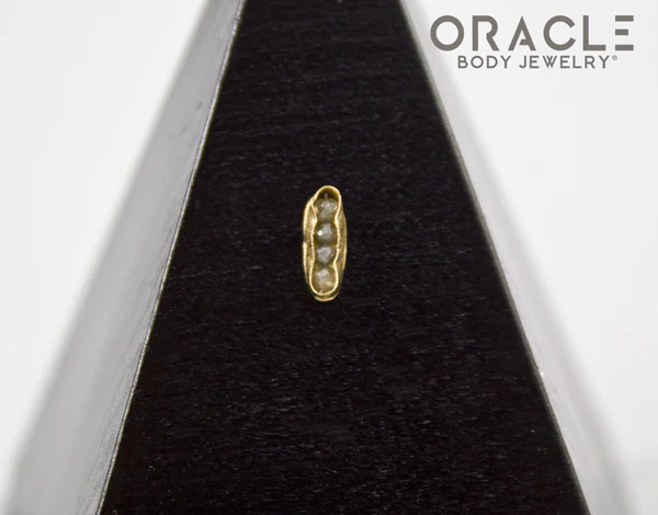 14k Channel Set Diamond Threadless Gold End - Image 4
