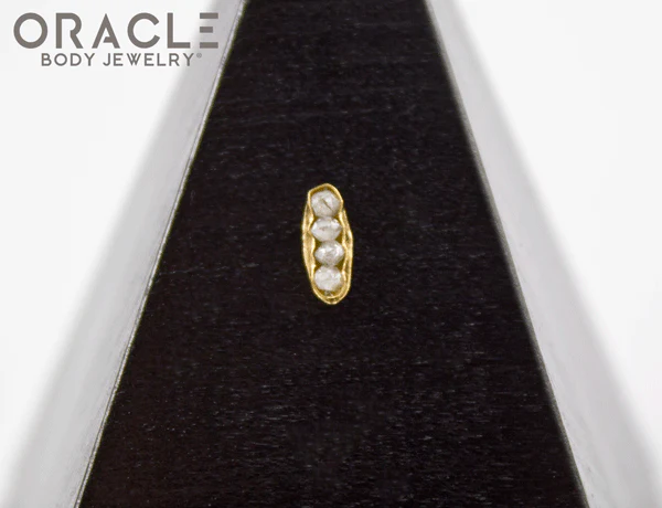 14k Channel Set Diamond Threadless Gold End - Image 4