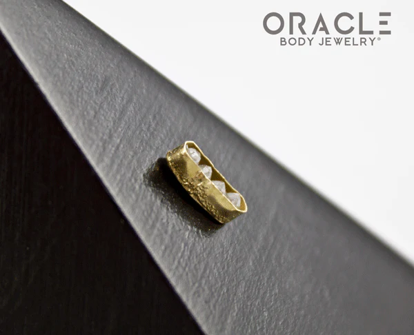 14k Channel Set Diamond Threadless Gold End - Image 3