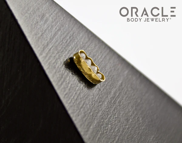 14k Channel Set Diamond Threadless Gold End - Image 3