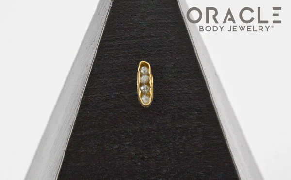 14k Channel Set Diamond Threadless Gold End - Image 4