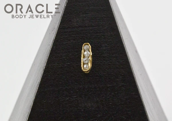 14k Channel Set Diamond Threadless Gold End - Image 4