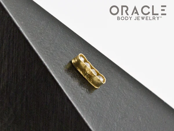 14k Channel Set Diamond Threadless Gold End - Image 3