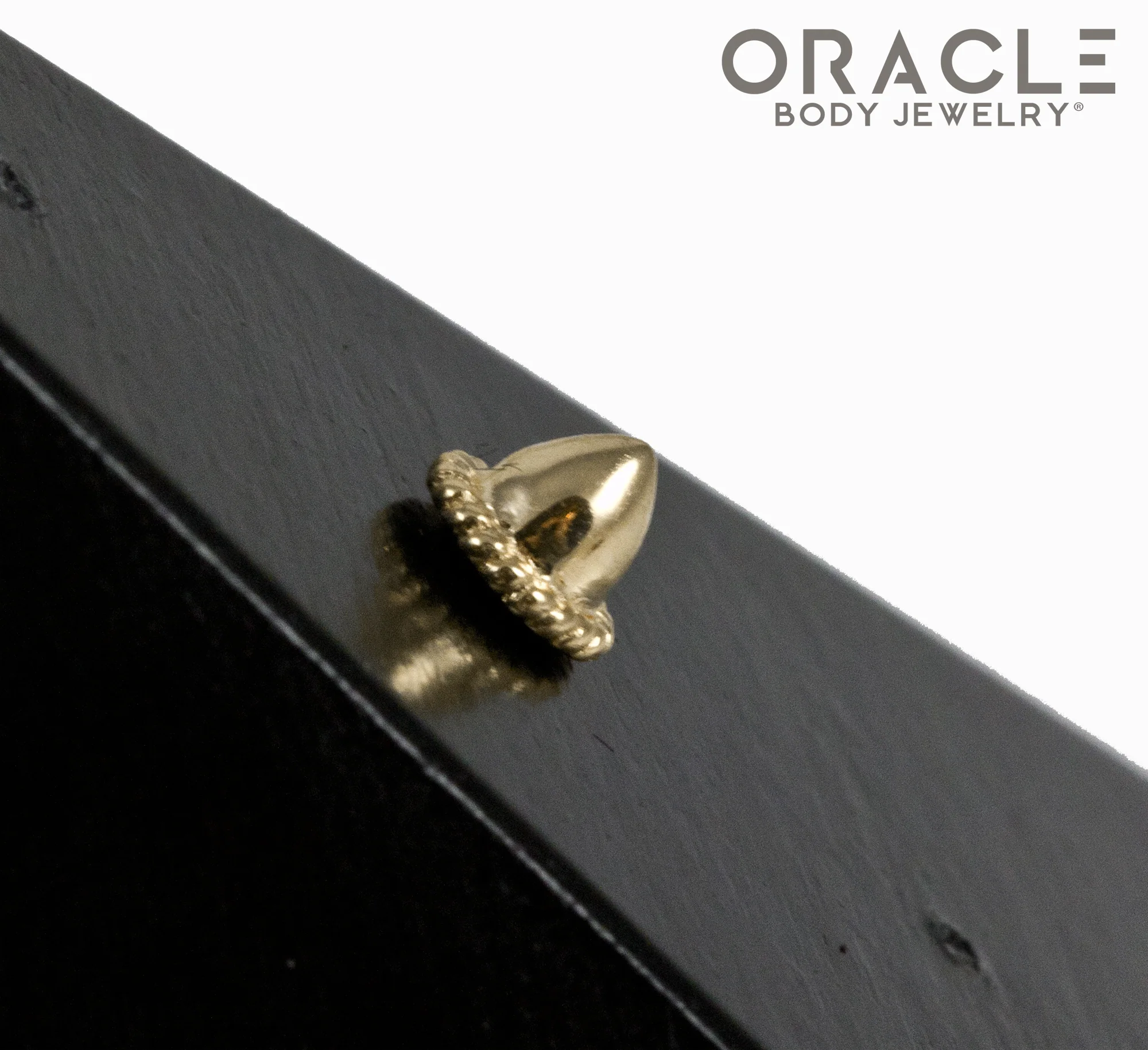 14k Dome Bullet Threadless End - Image 2