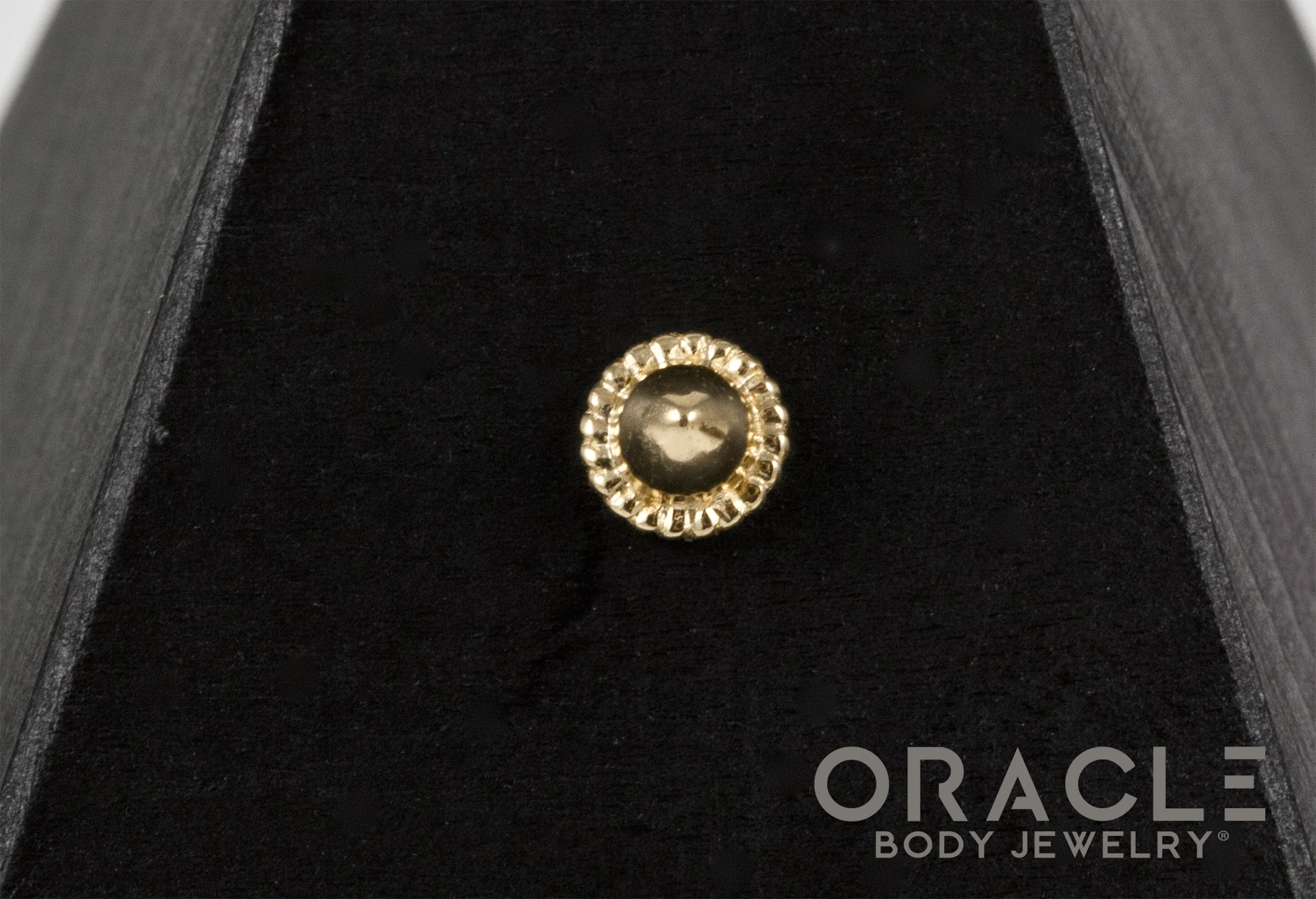 14k Dome Bullet Threadless End - Image 3