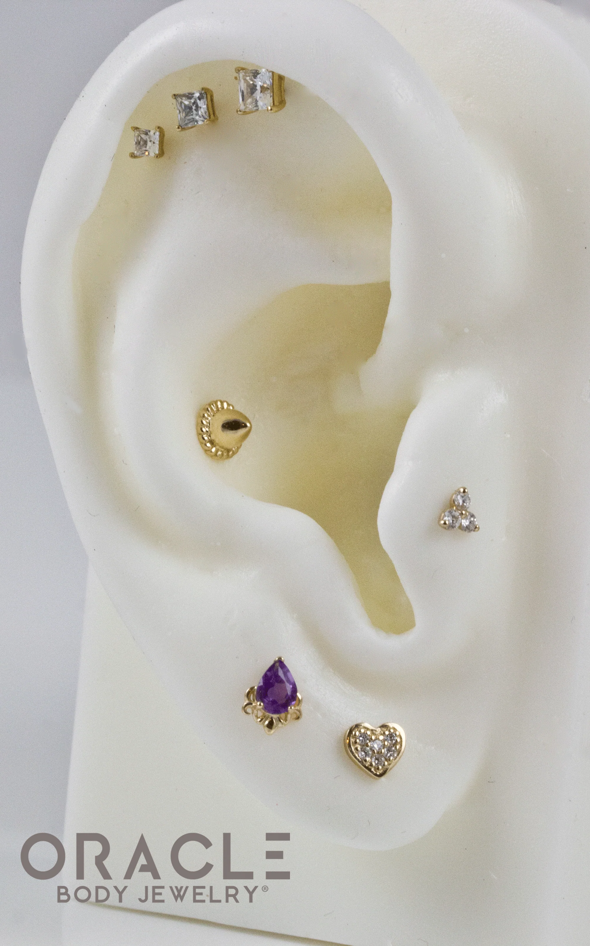 14k Dome Bullet Threadless End - Image 4