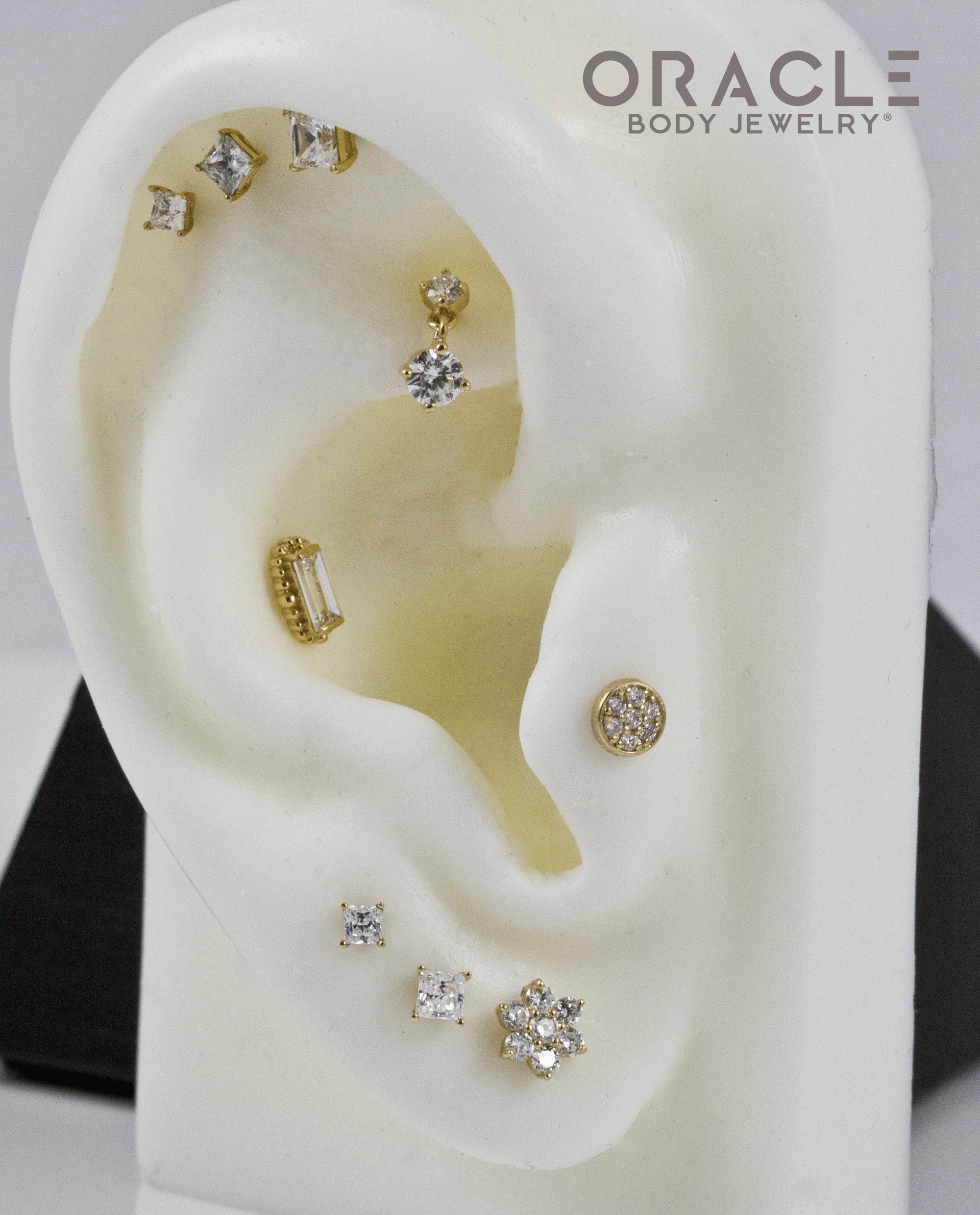 14k Diamond Orbit Threadless End - Image 4