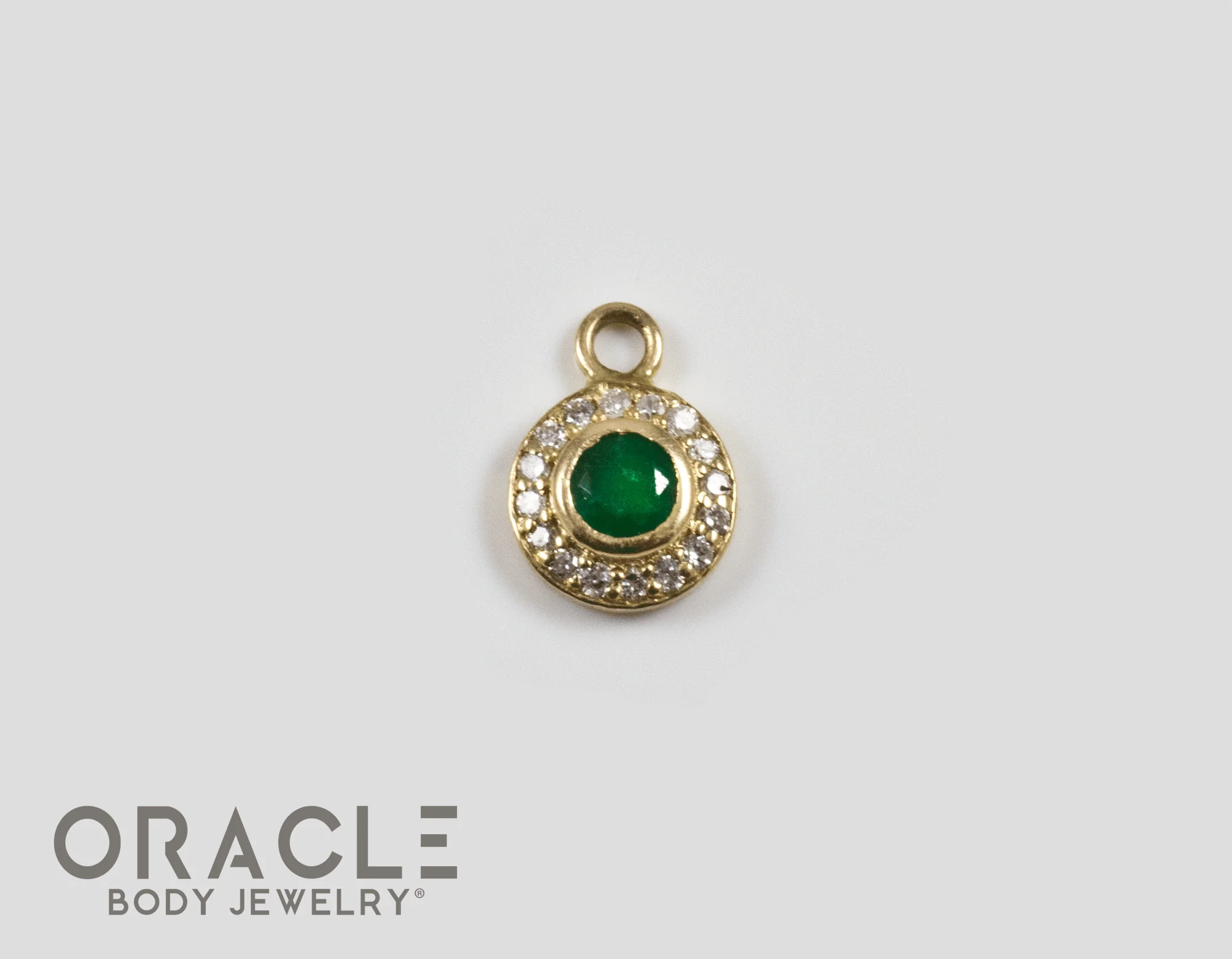 14k Emerald with Diamonds Charm - Image 2