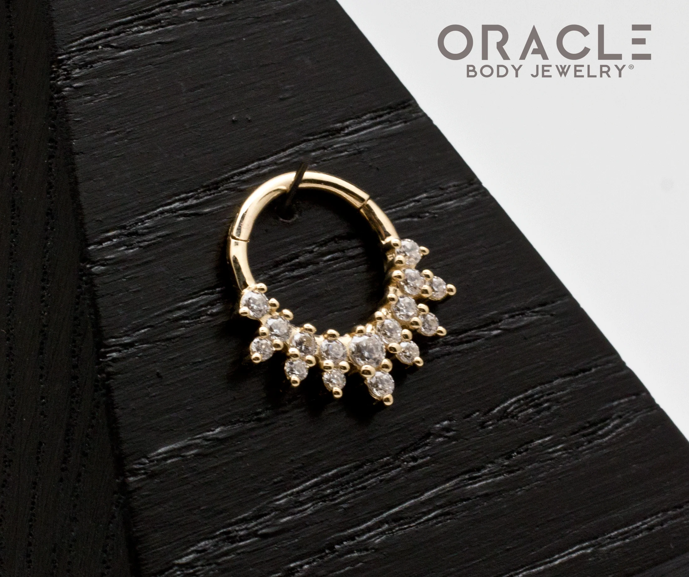 14k Gala Hinged Clicker Ring 16g - Image 2