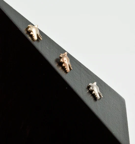 14k Gold Dino Threadless Ends - Image 3