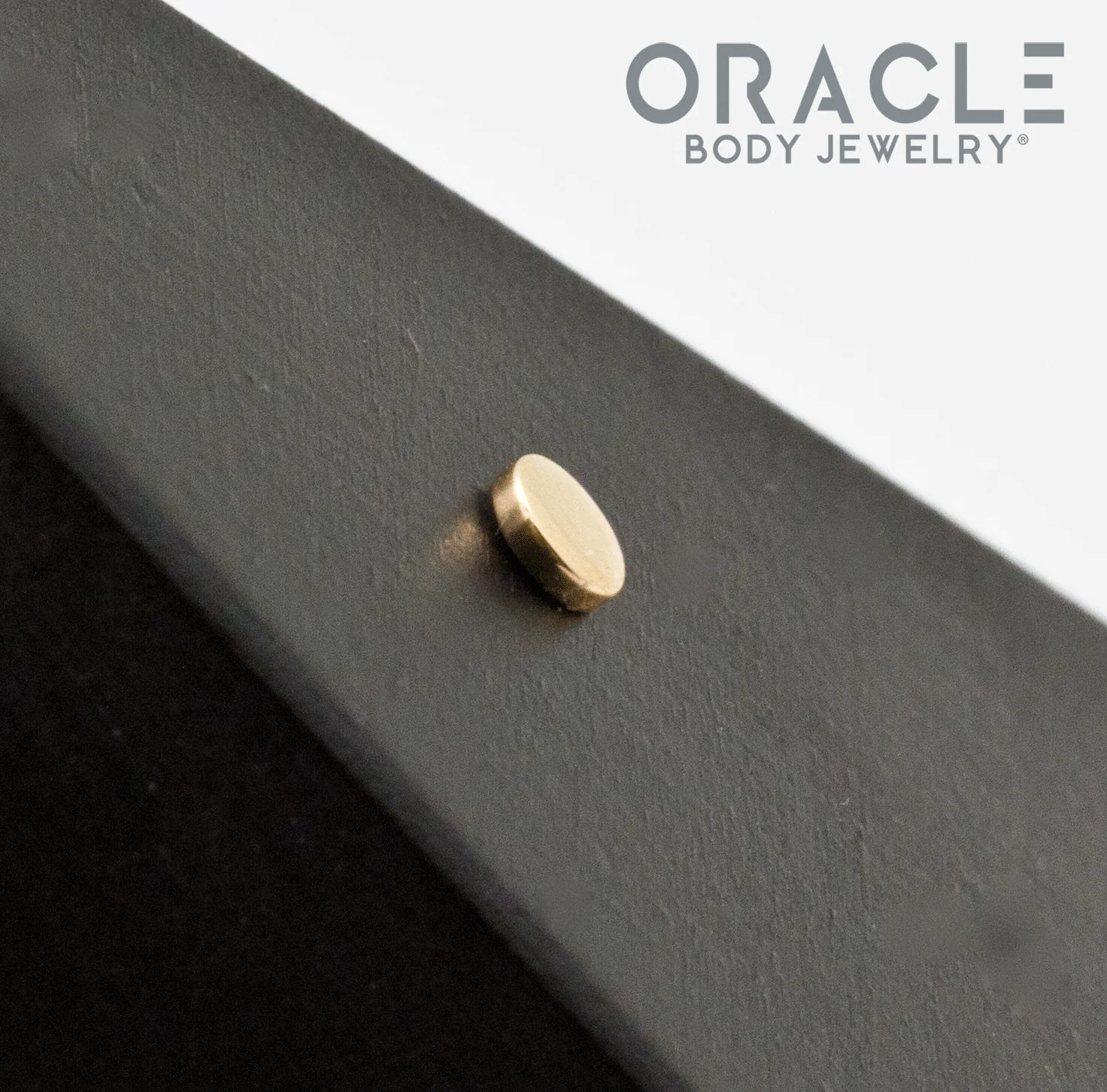 14k High Polish Disc Threadless End 3mm - Image 3