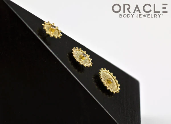 14k Nova with Diamond Threadless Gold End - Image 4
