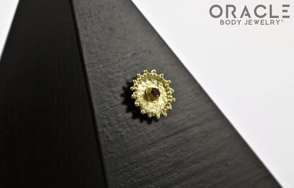 14k Nova with Sapphire Threadless Gold End - Image 3