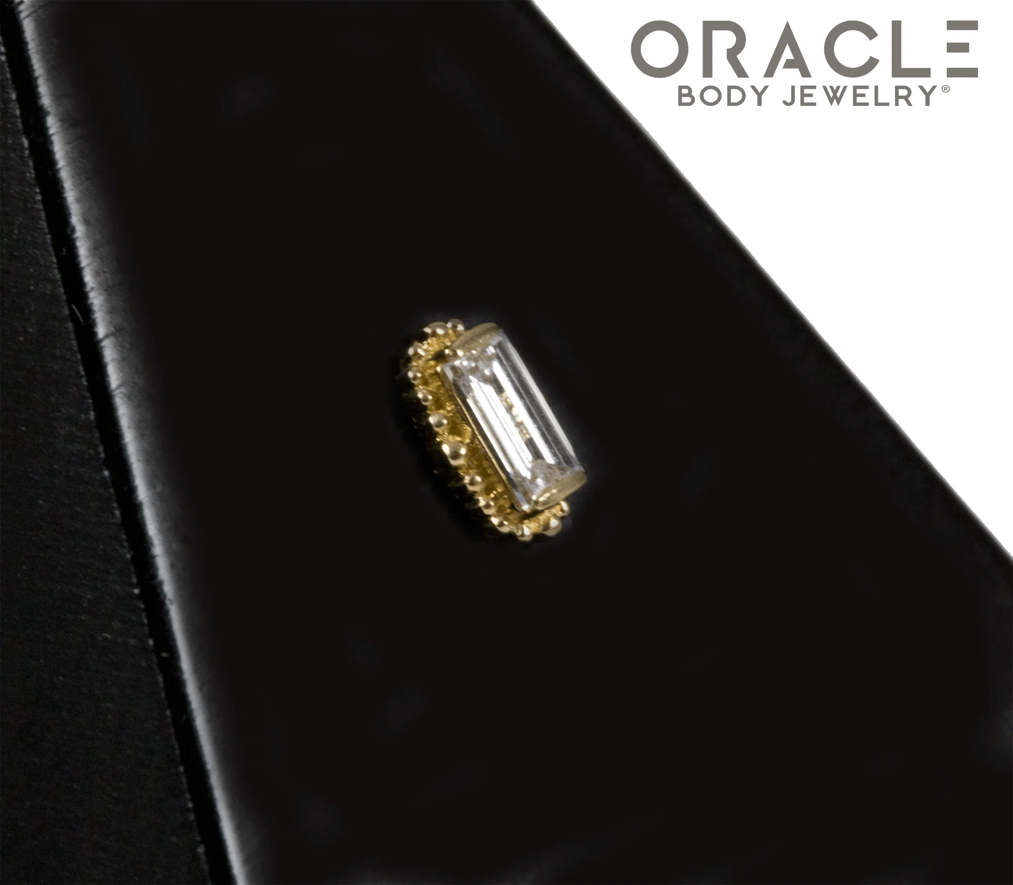 14k Regal with Baguette Diamond Threadless End - Image 2