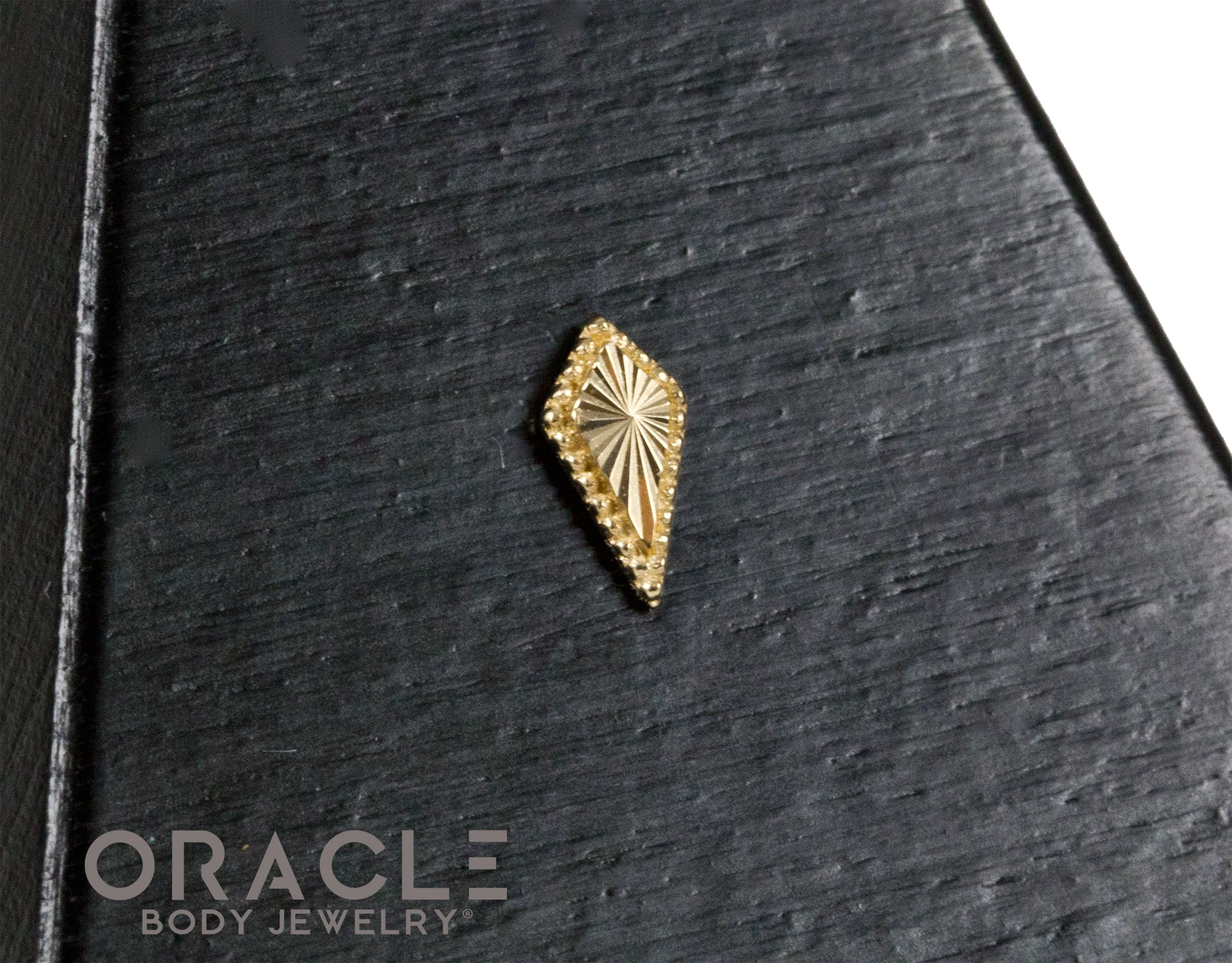 14k Rippled Drift Threadless End - Image 2