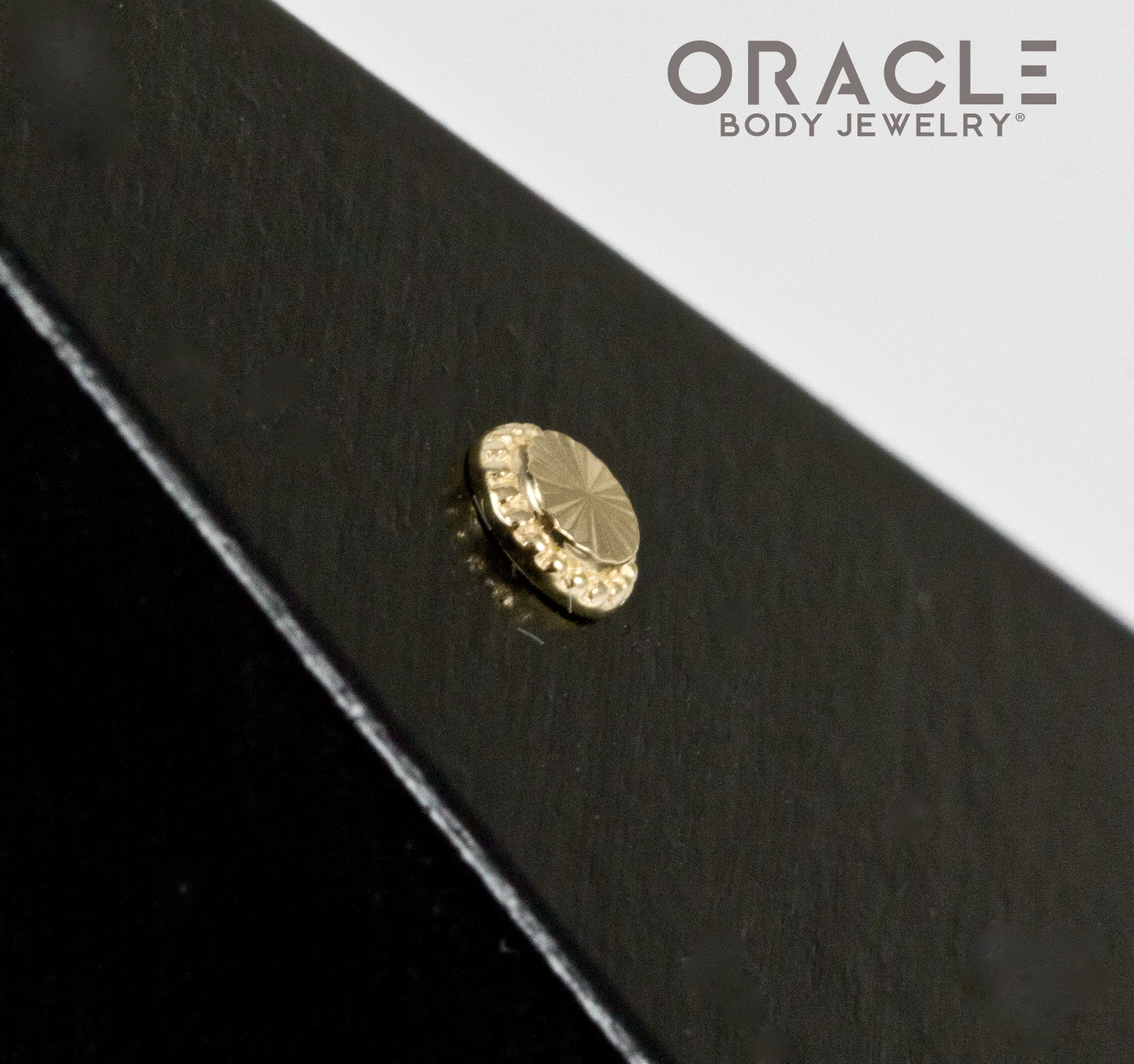 14k Rippled Orbit Threadless End - Image 3