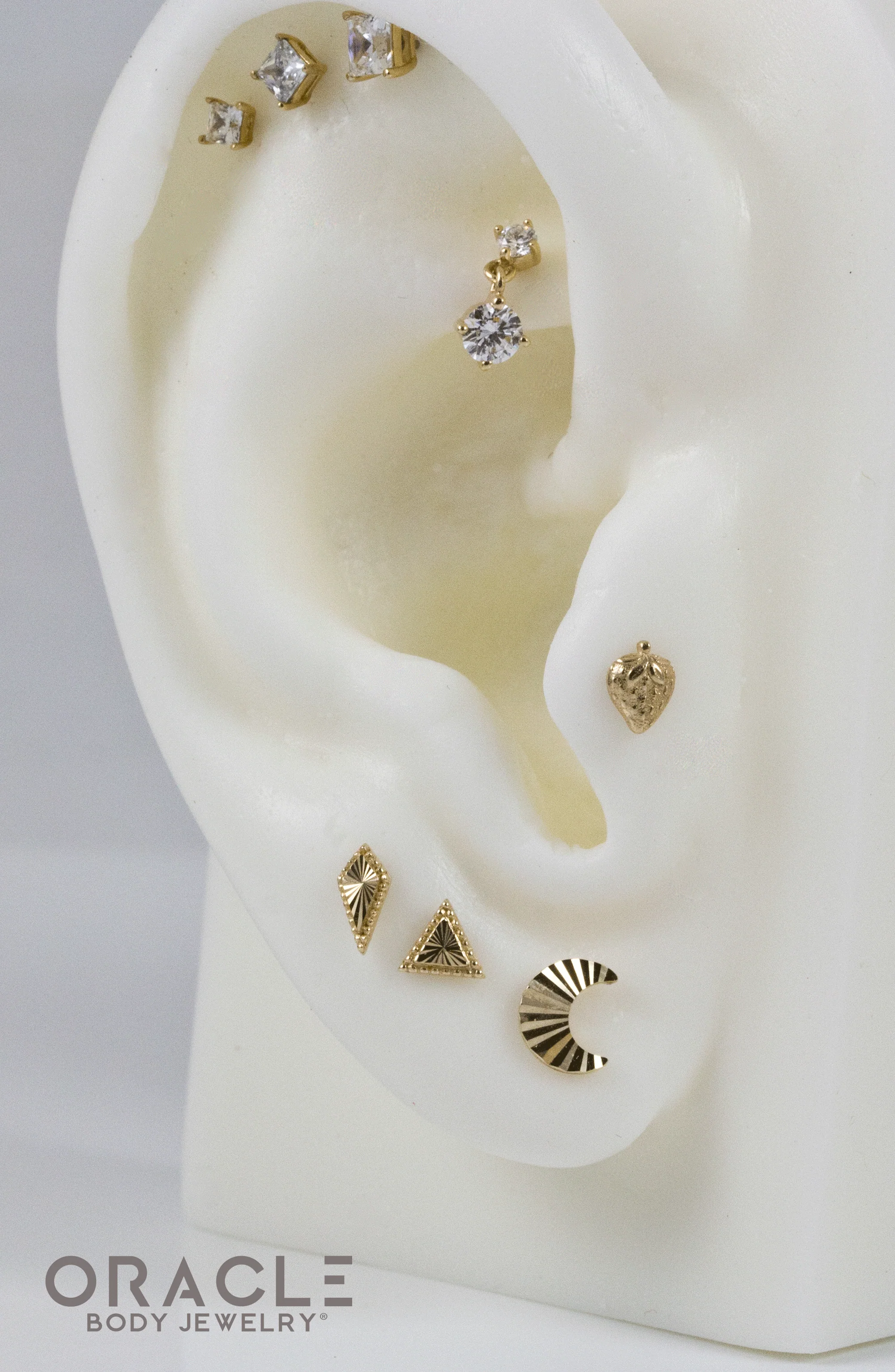 14k Strawberry Threadless End - Image 4