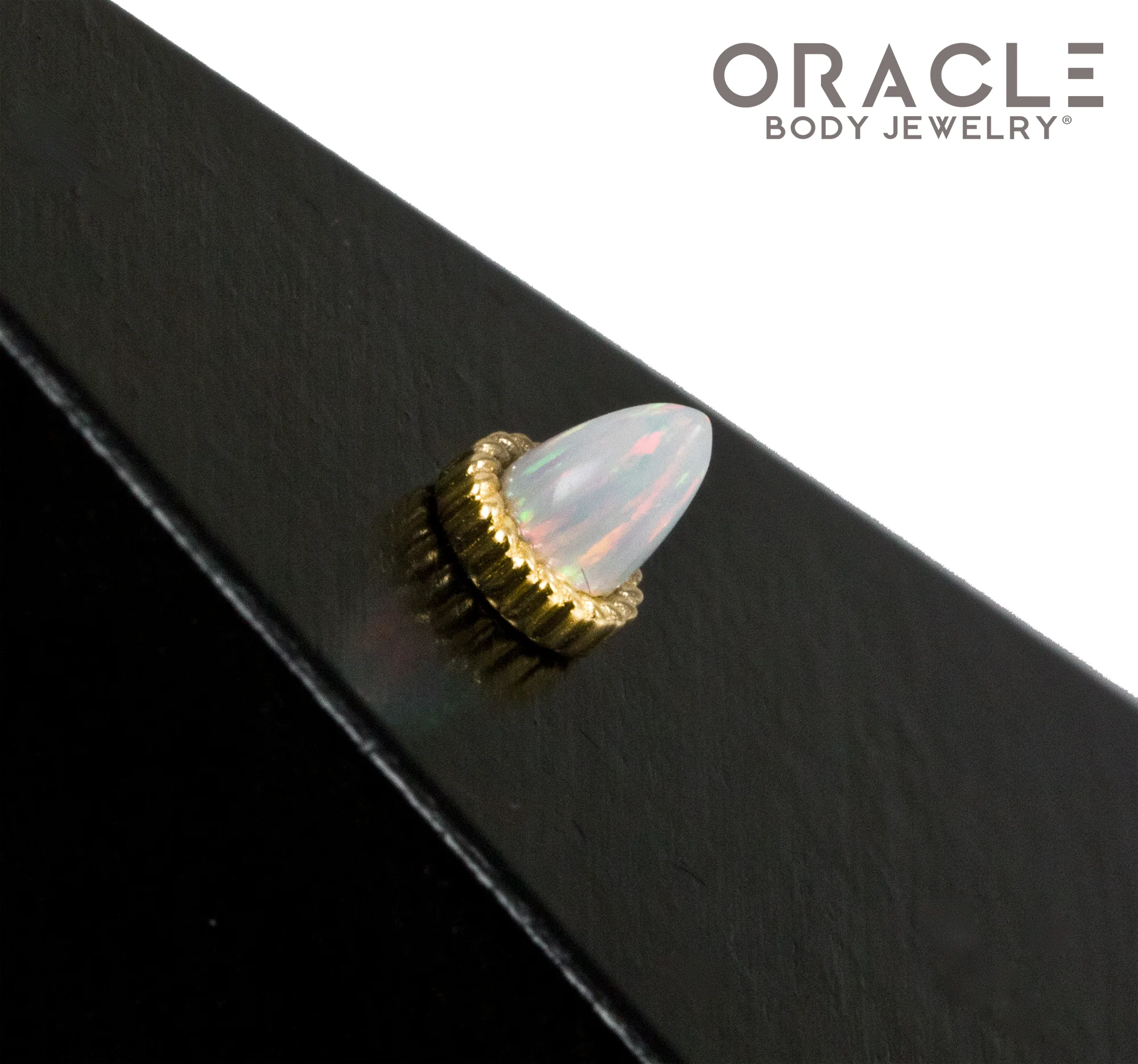 14k Opal Bullet Threadless End - Image 3