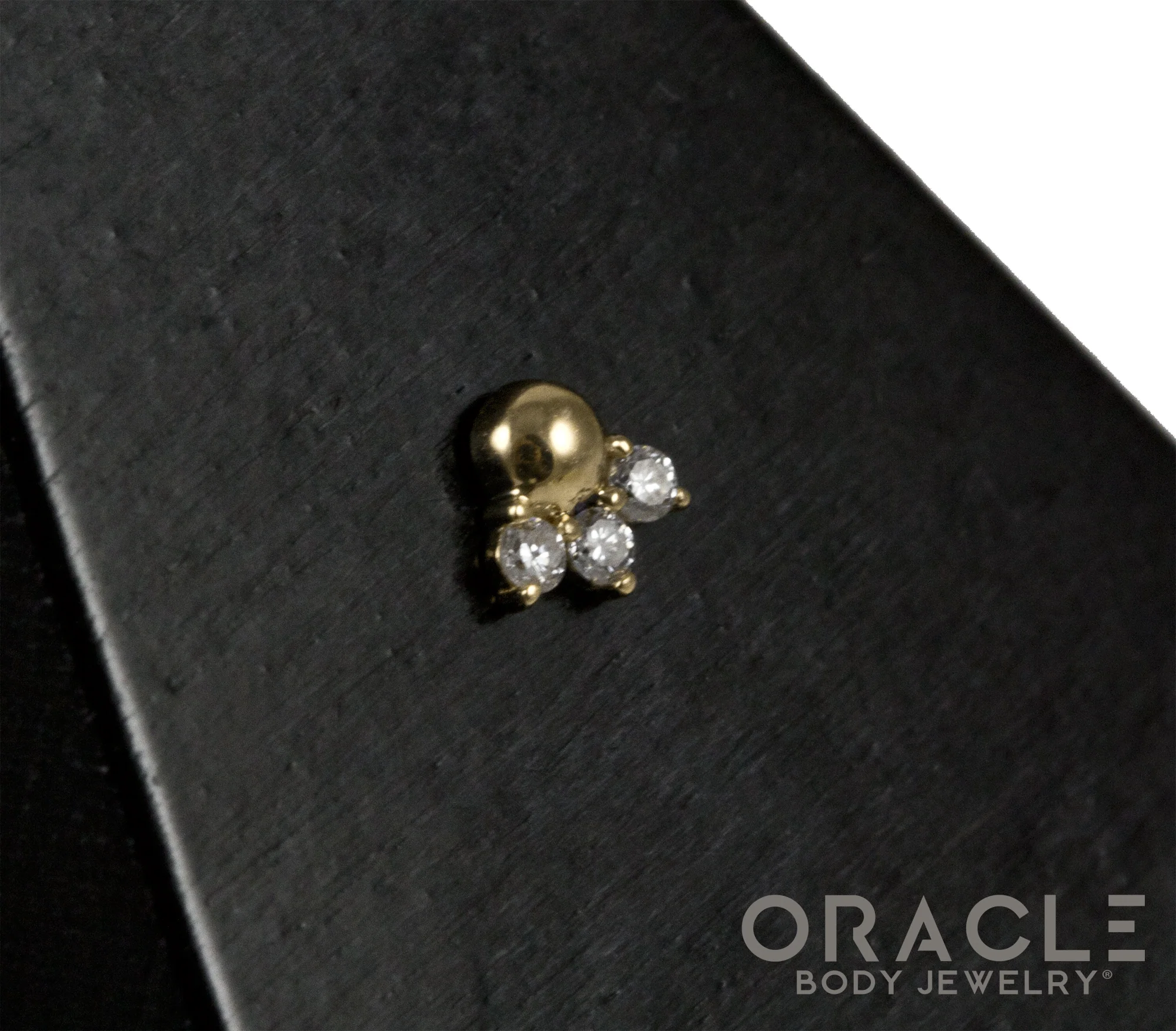 14k Triple Glitz Threadless End - Image 2
