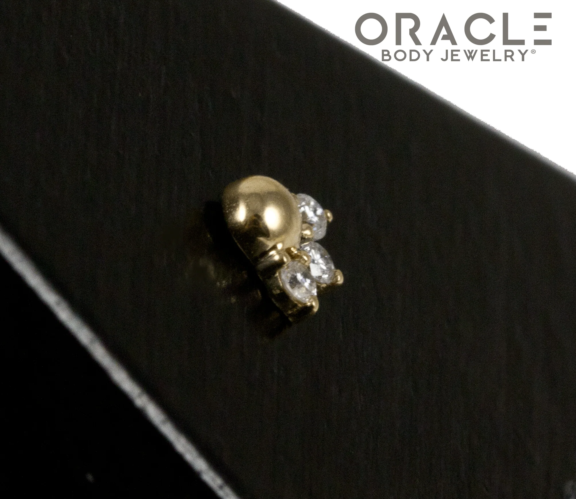 14k Triple Glitz Threadless End - Image 3
