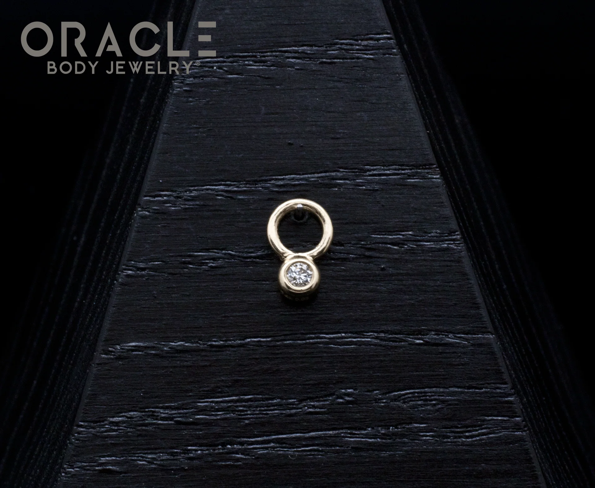 14k Yellow Gold 2mm Diamond Charm - Image 2