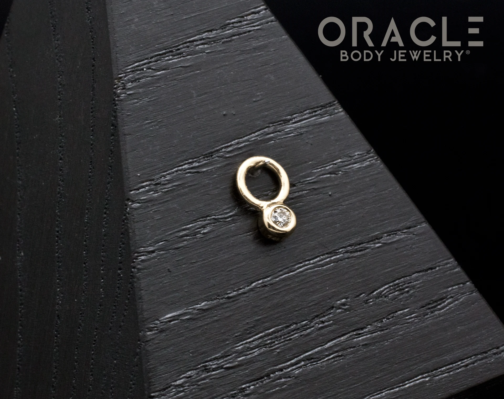 14k Yellow Gold 2mm Diamond Charm - Image 4