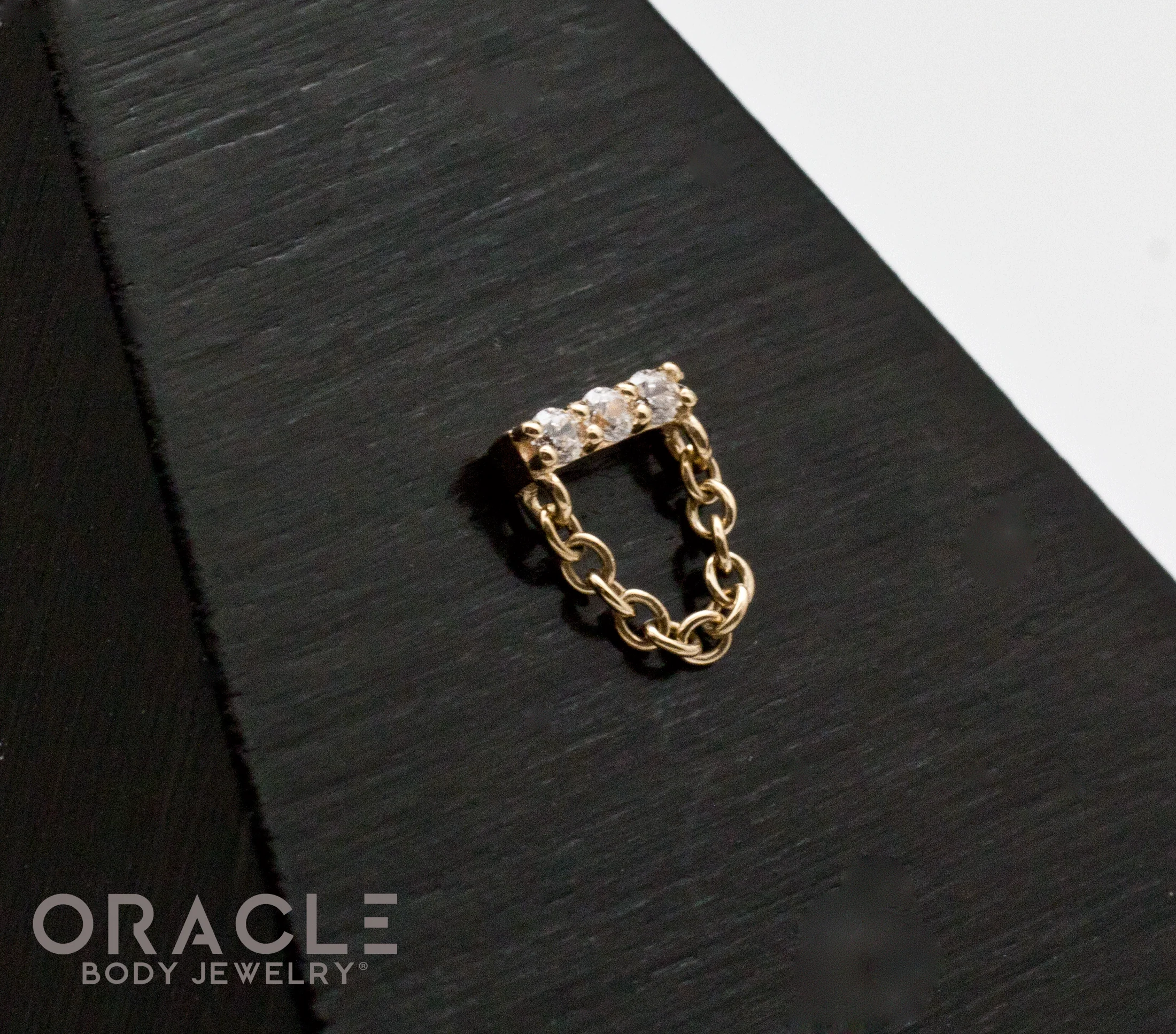 14k Yellow Gold Chain Gang Threadless End - Image 2