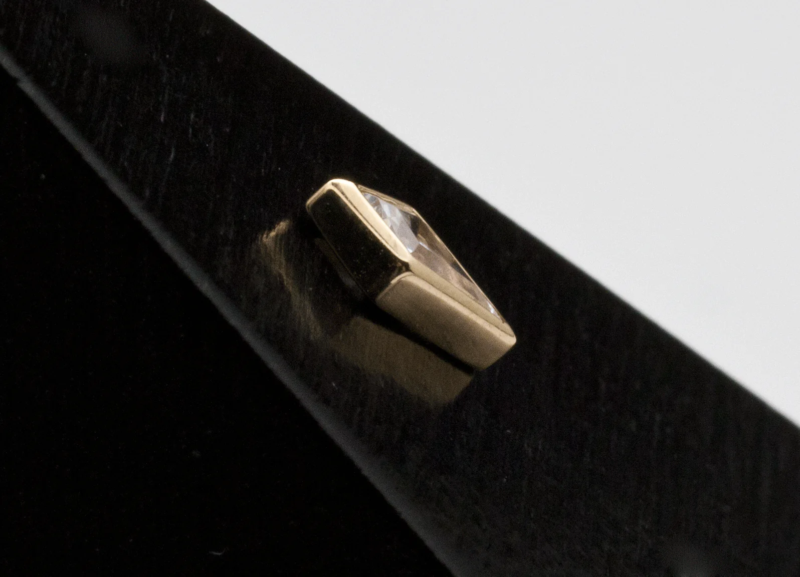 14k Yellow Gold CZ Drift Threadless End - Image 3