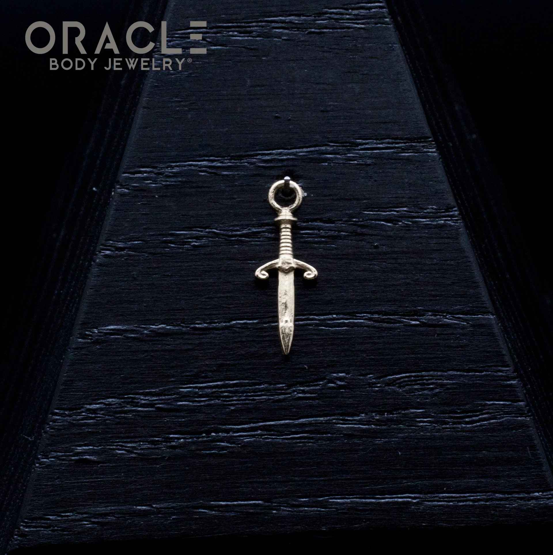 14k Yellow Gold Dagger Charm - Image 2