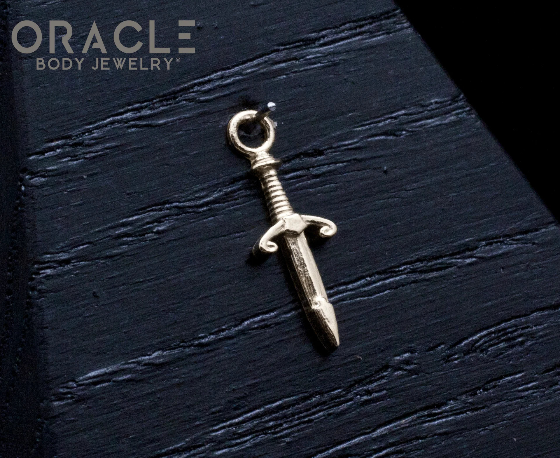 14k Yellow Gold Dagger Charm - Image 3