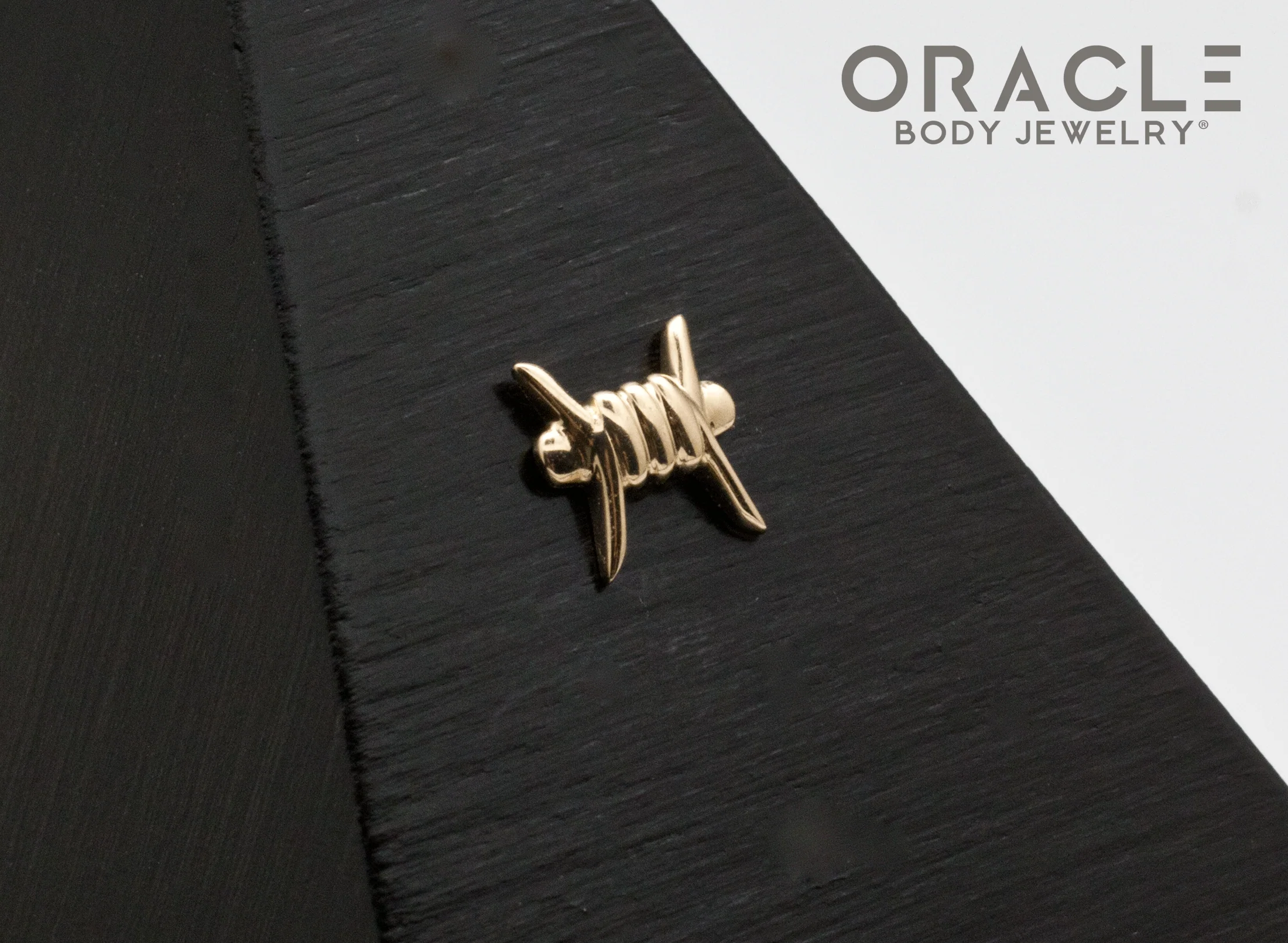 14k Yellow Gold Posty Threadless End - Image 2