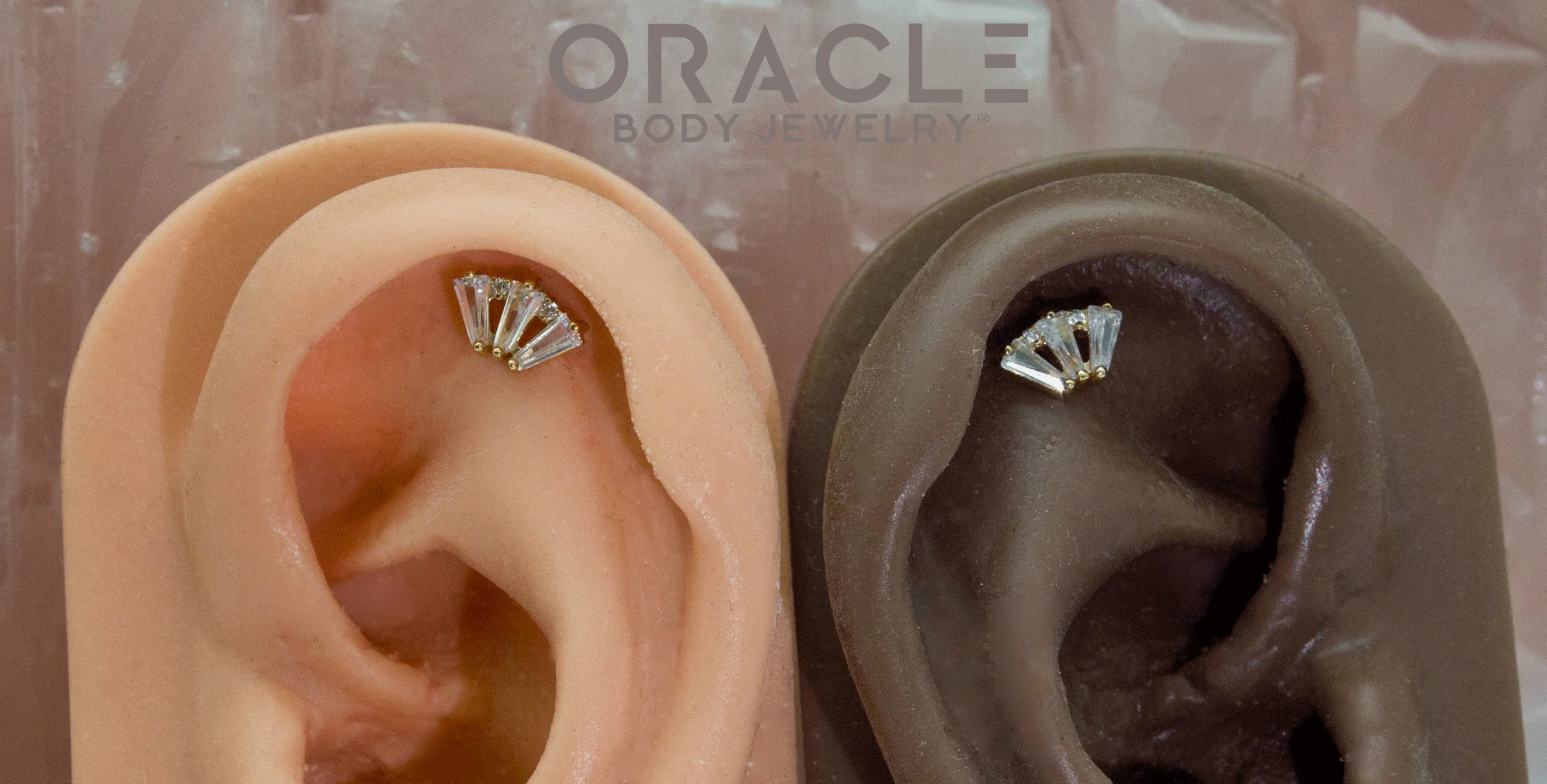 14k Yellow Gold Triple Crown Labradorite and CZ Threadless End - Image 6